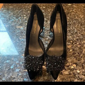 DKNY velvet heels